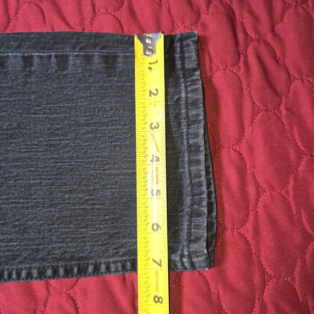 Levi Strauss 511 Mens Denim Jeans 38x32 Black Washed Distressed - Picture 10 of 13